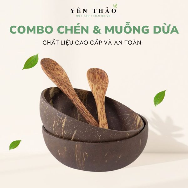 Combo chén & muỗng dừa
